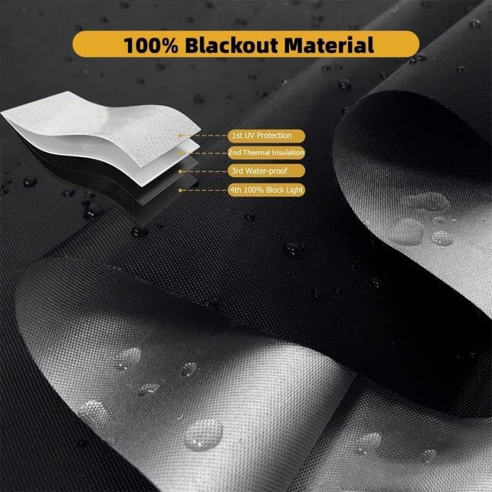 Portable Blackout Shades Blackout Blinds Curtains for Windows,100% Black Out Curtains with Hook and Loop Tapes,Window Film Window Cover for Bedroom,Baby Room,Tv Room,Cars (2 X 1.45M) image number 1