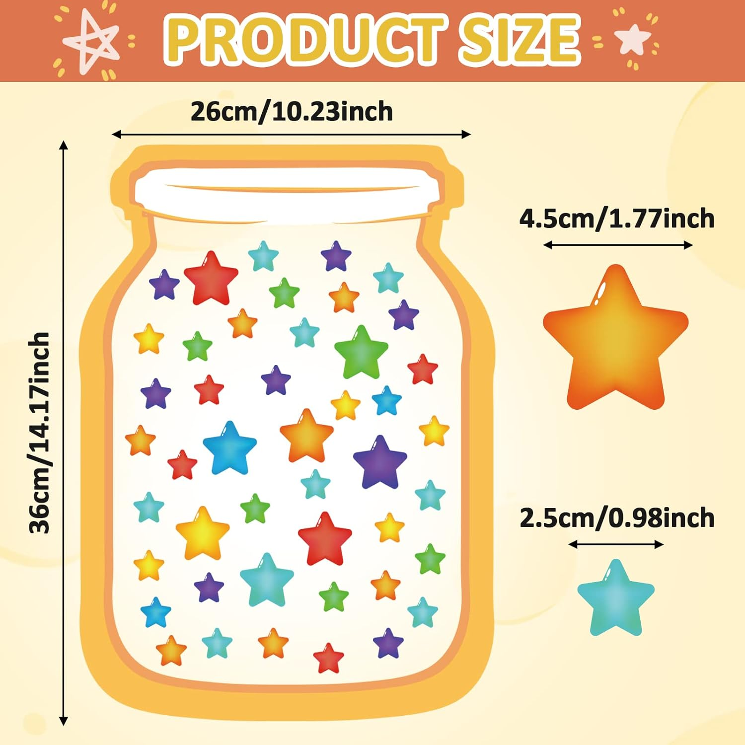 72 Pcs Magnetic Super Star Rewards Jar Positive Behavior Sticker Behavior Chart Tools for Teacher Students Behavior Jar Reward System for School Classroom Supplies Positive Incentive Chart Decorations image number 3