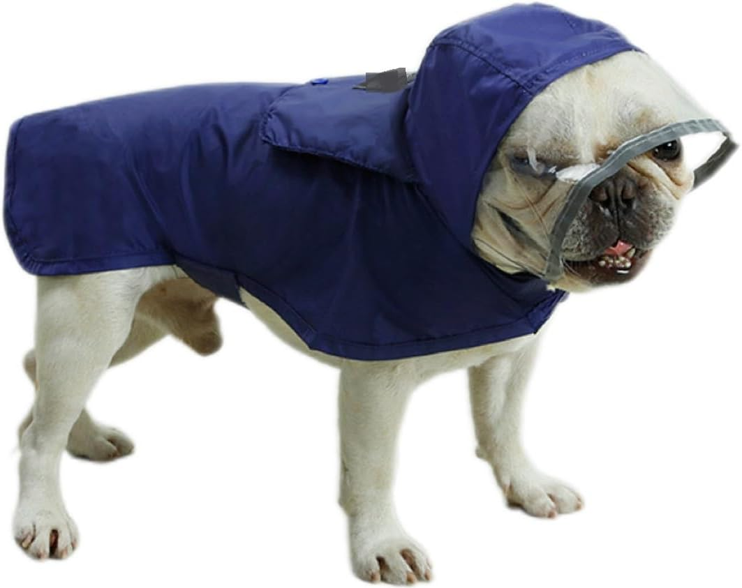 Waterproof Dog Raincoat Hooded Rain Poncho Slicker, Adjustable Pet Rain Jacket with Reflective Strip and Packable Pocket, Lightweight Dog Rain Coats for Small Medium Large Dogs (Blue, XXL) image number 5