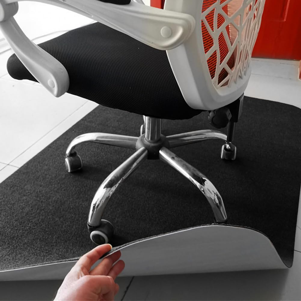 Office Chair Mat for Hardwood,Large Carpet Protector Floor Mat for Gaming Rolling Chair Desk Offices Home,Multi-Purpose Floor Protector for Home Office (Black, 90X120Cm) image number 3