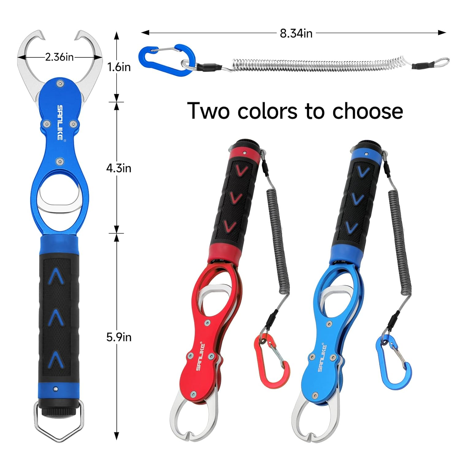 KOMCLUB Fish Grip Fish Lip Gripper with Digital Scale Professional Aluminium Fish Gripper Portable Durable Fish Holder for Fishing Enthusiasts image number 5