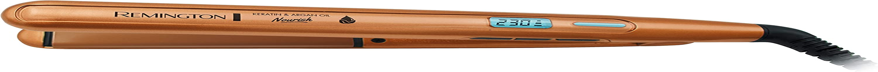 Remington Keratin and Argan Oil Nourish Hair Straightener, S7505AU, Advanced Ceramic Coating with Micro-Conditioners for Healthy and Shiny Hair, Digital Settings up to 230&deg;C, 15 Second Fast Heat Up image number 1