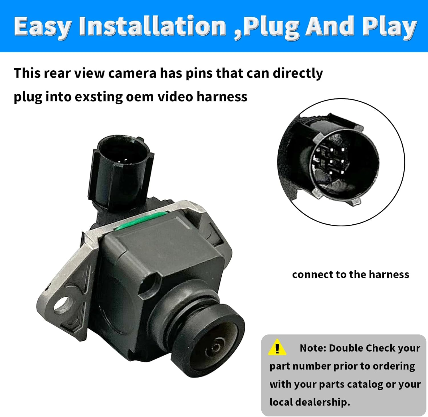 Rear View Back up Camera Compatible with Jeep Grand Cherokee 2014-2018 Reverse Park Assist Camera Replaces 68137943AH 68137943AE 68137943AF 68137943AD image number 3