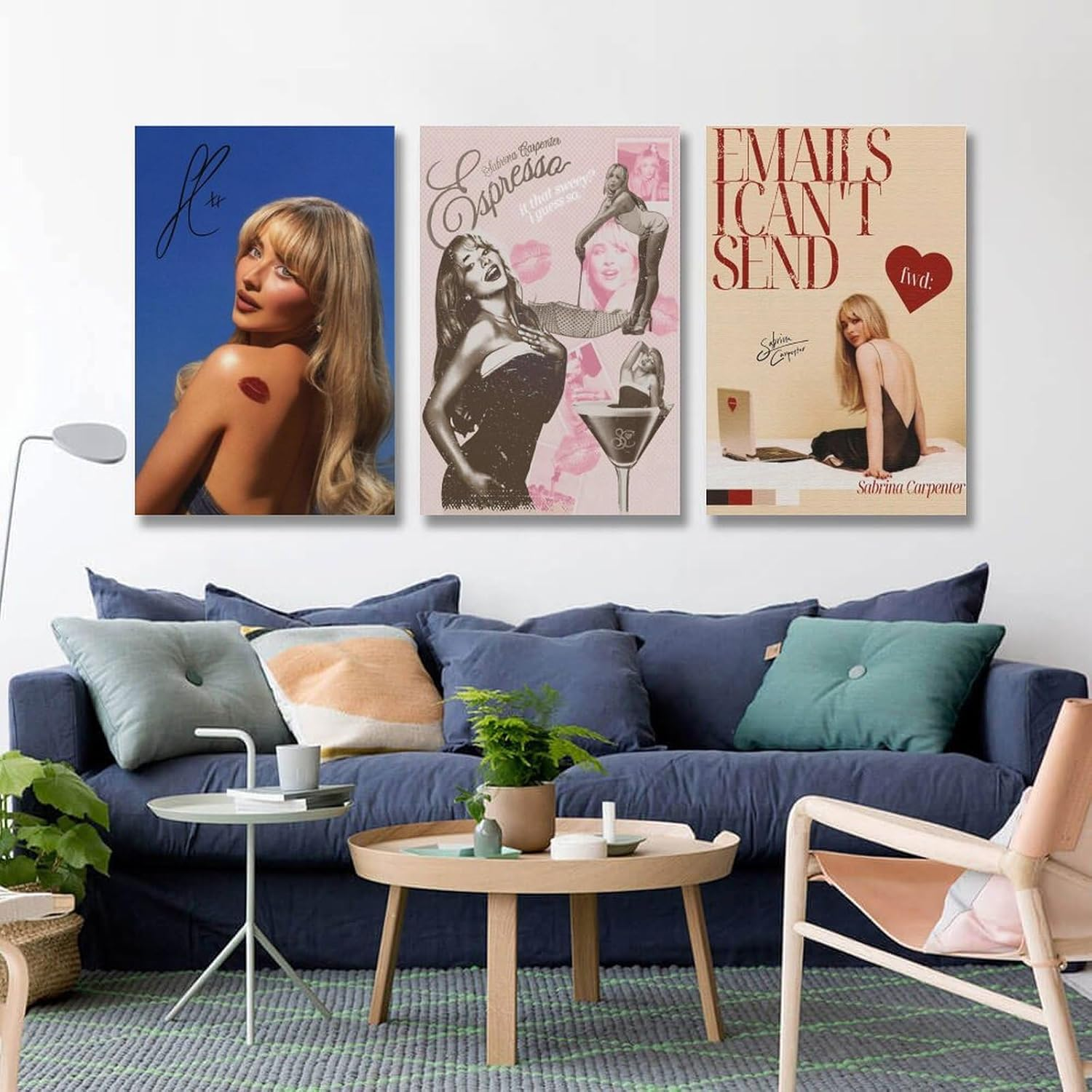 Wall Art Sabrina Music Carpenter Canvas Poster Poster a Set of 3 Canvas Posters Room Aesthetic Festival Gift Family Bedroom Decor Wall Art Home08X12Inch(20X30Cm)-3Pcs Style image number 1