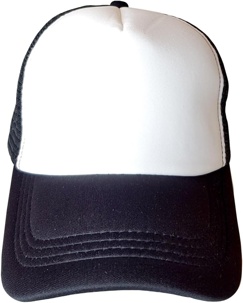 6 Pack/Pieces Trucker Caps Plain Hat with Front Foam Mesh Adjustable Unisex Bulk image number 4