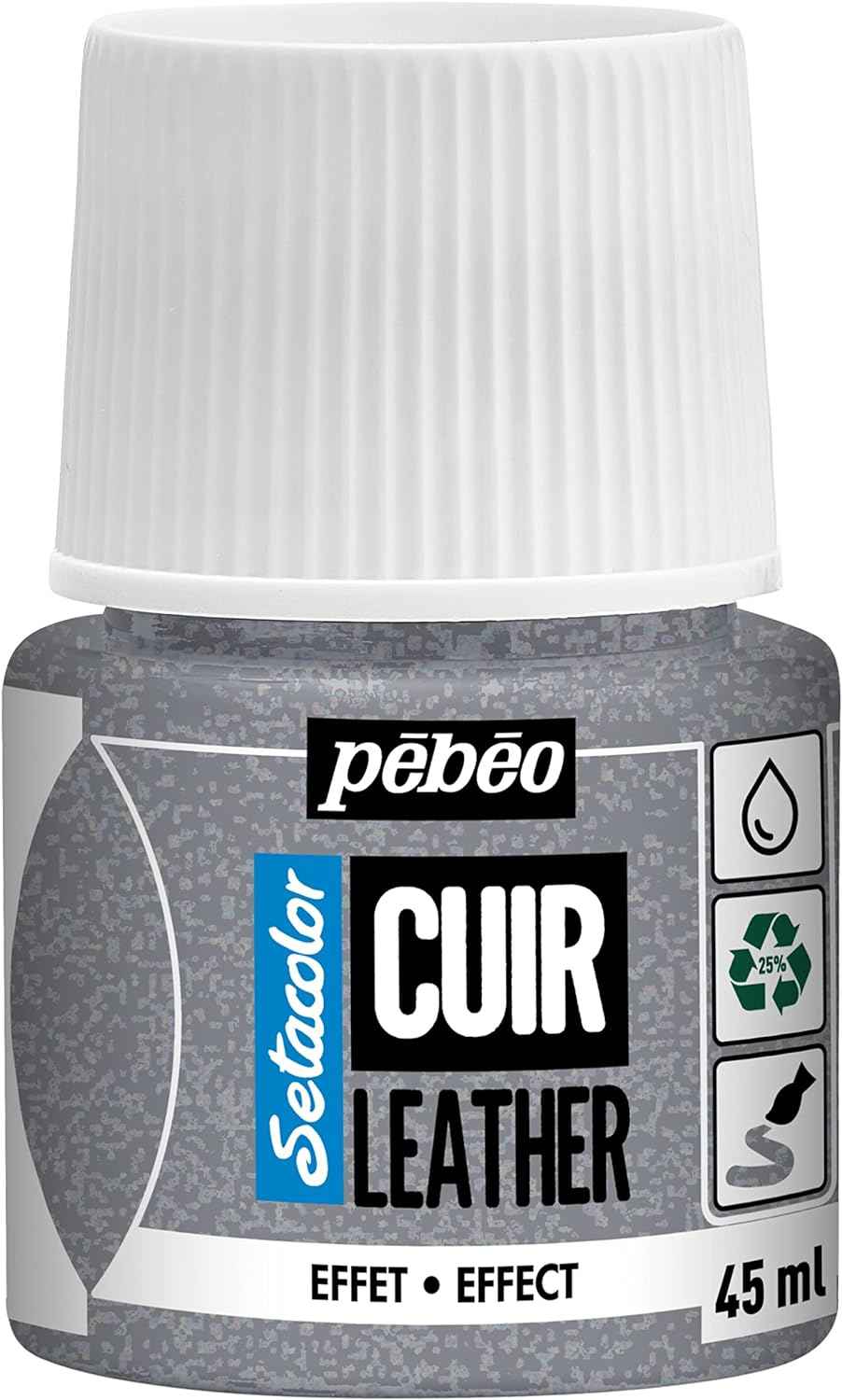 Pebeo Water-Based Acrylic Markers, for Customizing and Repairing Leather and Synthetic Leather Products, Setacolor Leather Markers, Primary Colors (Red, Blue, Yellow, White, Black) Set of 5 Colors