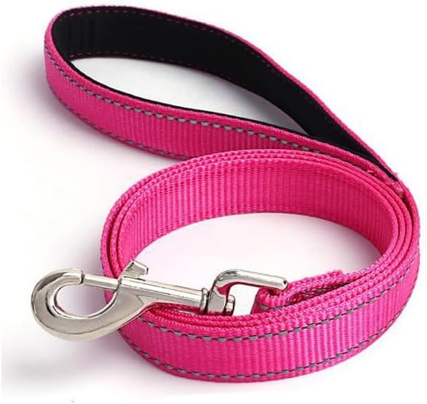 Dog Leash,Traffic Padded Two Handle,Heavy Duty,Reflective Double Handles Lead for Control Safety Training,Leashes for Large Dogs or Medium Dogs,Dual Handles Leads (Pink, 2.5 * 120CM) image number 2