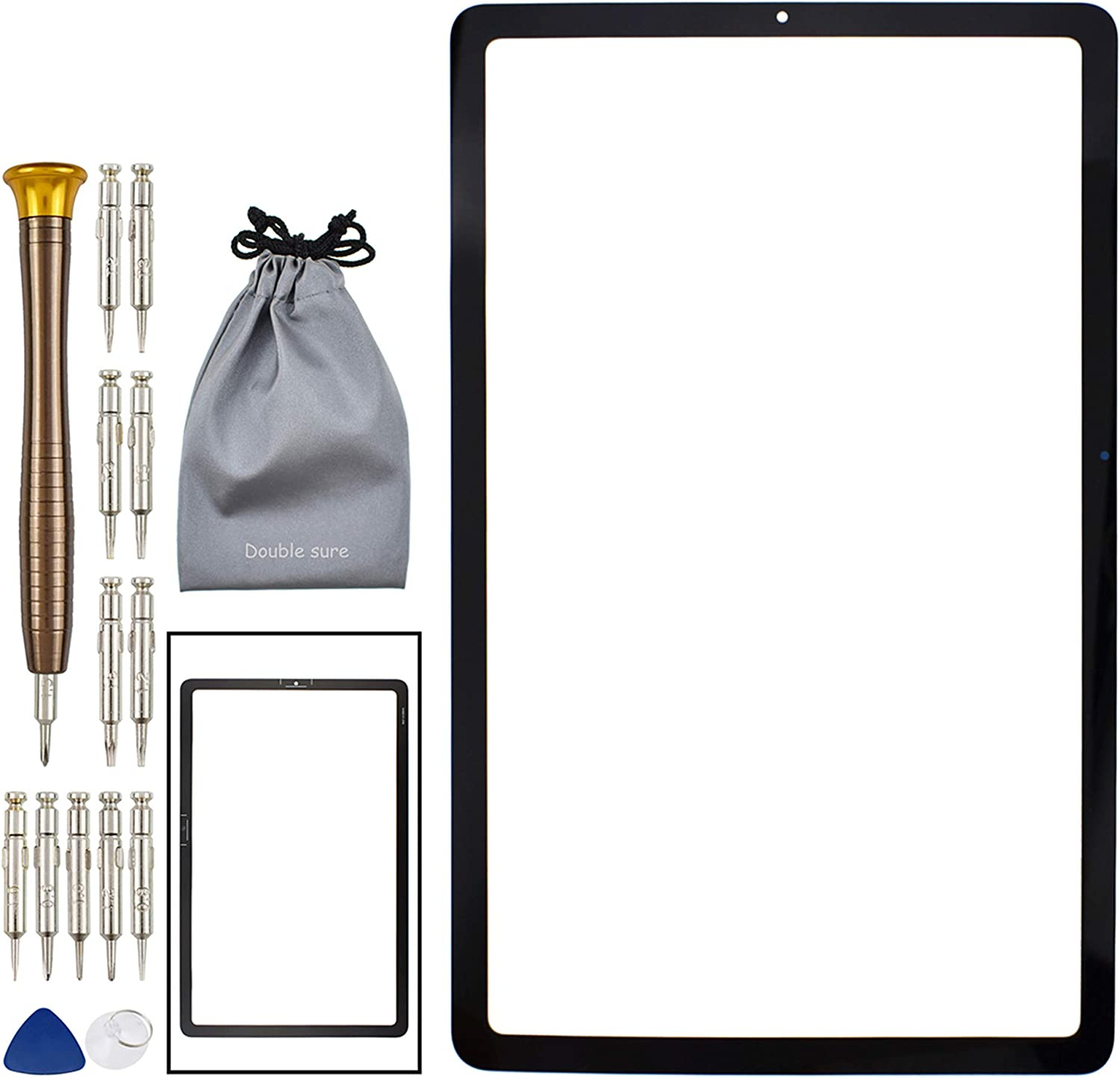 Outer Glass Screen Replacement for Samsung Galaxy Tab S6 Lite Black SM-P610 SM-P615 SM-P610N