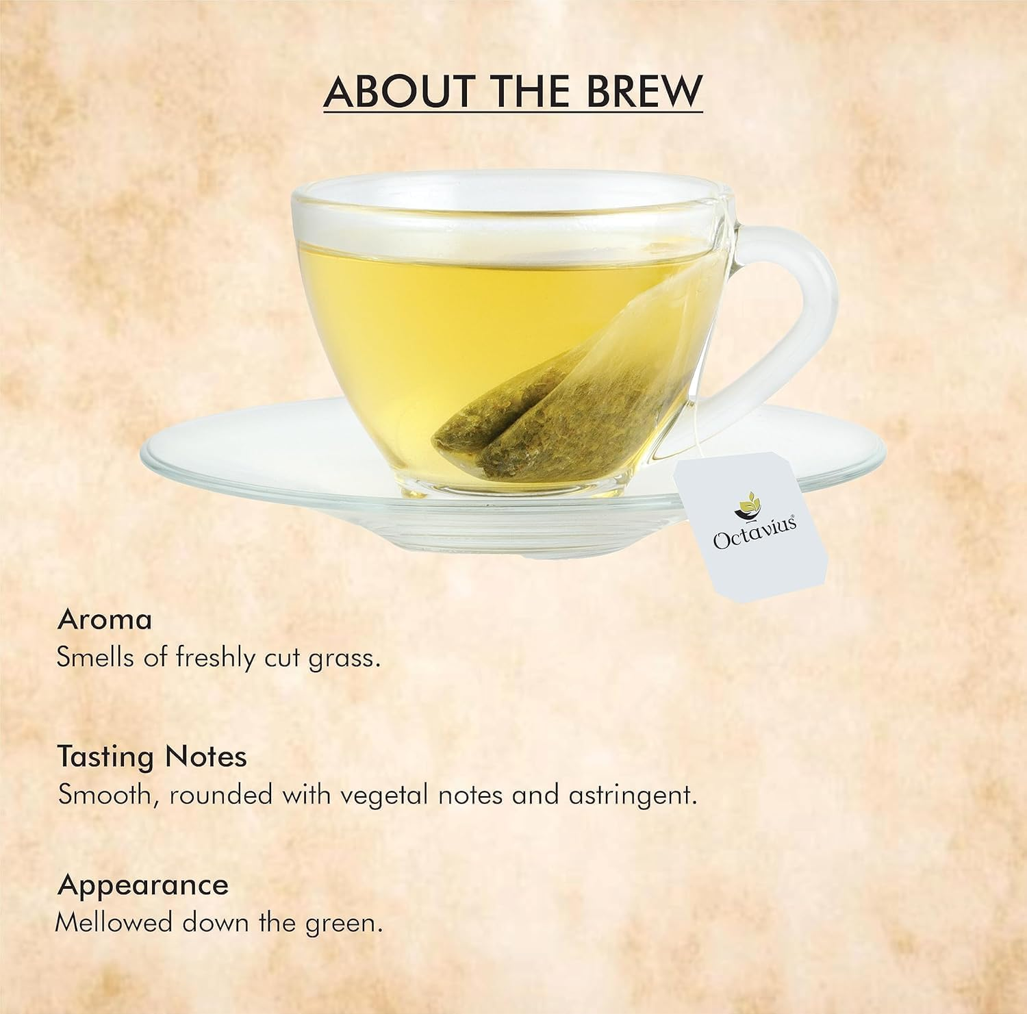 Octavius Pure Green Tea Bags &ndash; 30 Enveloped Bags | Antioxidant-Rich Detox Tea | Boosts Metabolism & Supports Weight Loss | Natural Green Tea