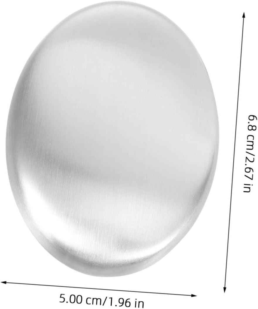 2Pcs Stainless Steel Odor Removing Soap Bars for Cooking Odor Freshens Hands after Food Prep and Reusable Kitchen Gadget