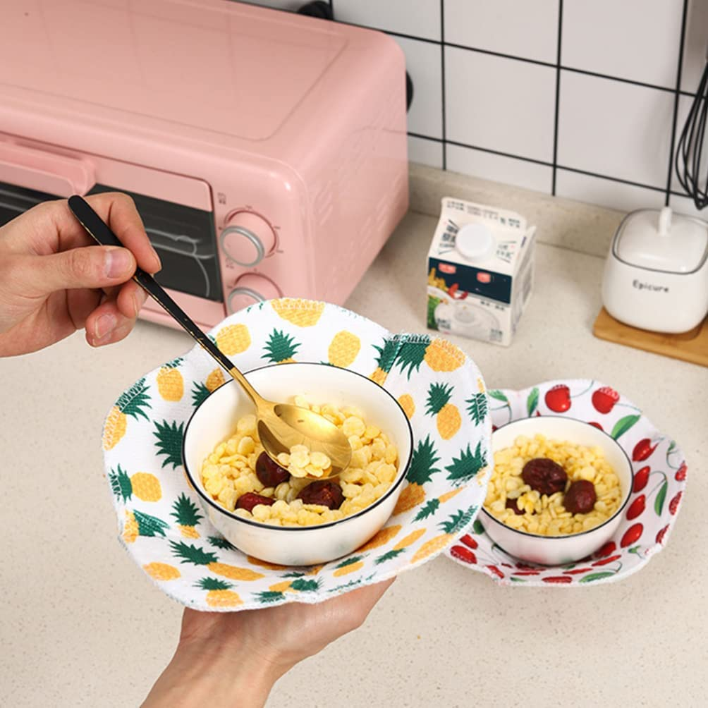 Operitacx 4Pcs Microwave Bowl Cozy, Hot Bowl Holders Huggers for Hot Food Home Soup Rice image number 5