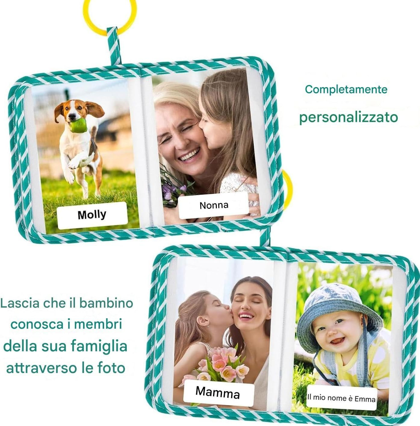 First Year Photo Album, Soft Fabric Book with Animated Drawings, Educational Holds Pictures 10 X 15 Cm Collectible Album for Birthdays and Holidays image number 2