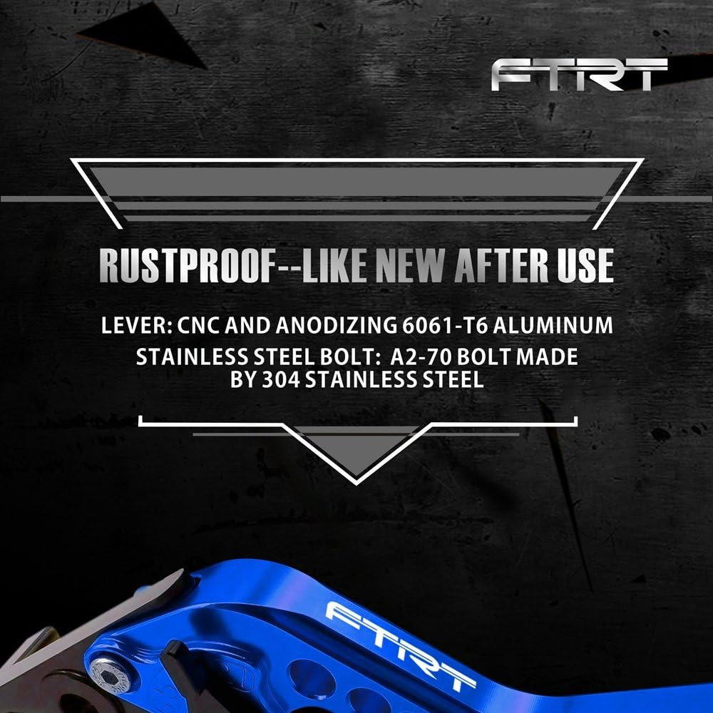 Short Brake Clutch Levers Compatible with MT-07 FZ-07 MT-09 FZ-09 2014-2020/ XJ6 Diversion 2004-2015/ FZS1000 FZ1 FAZER 06-15/ FZ6R 09-15/ FZ8 2011-2015/ XSR700 XSR900 16-19: Blue image number 4