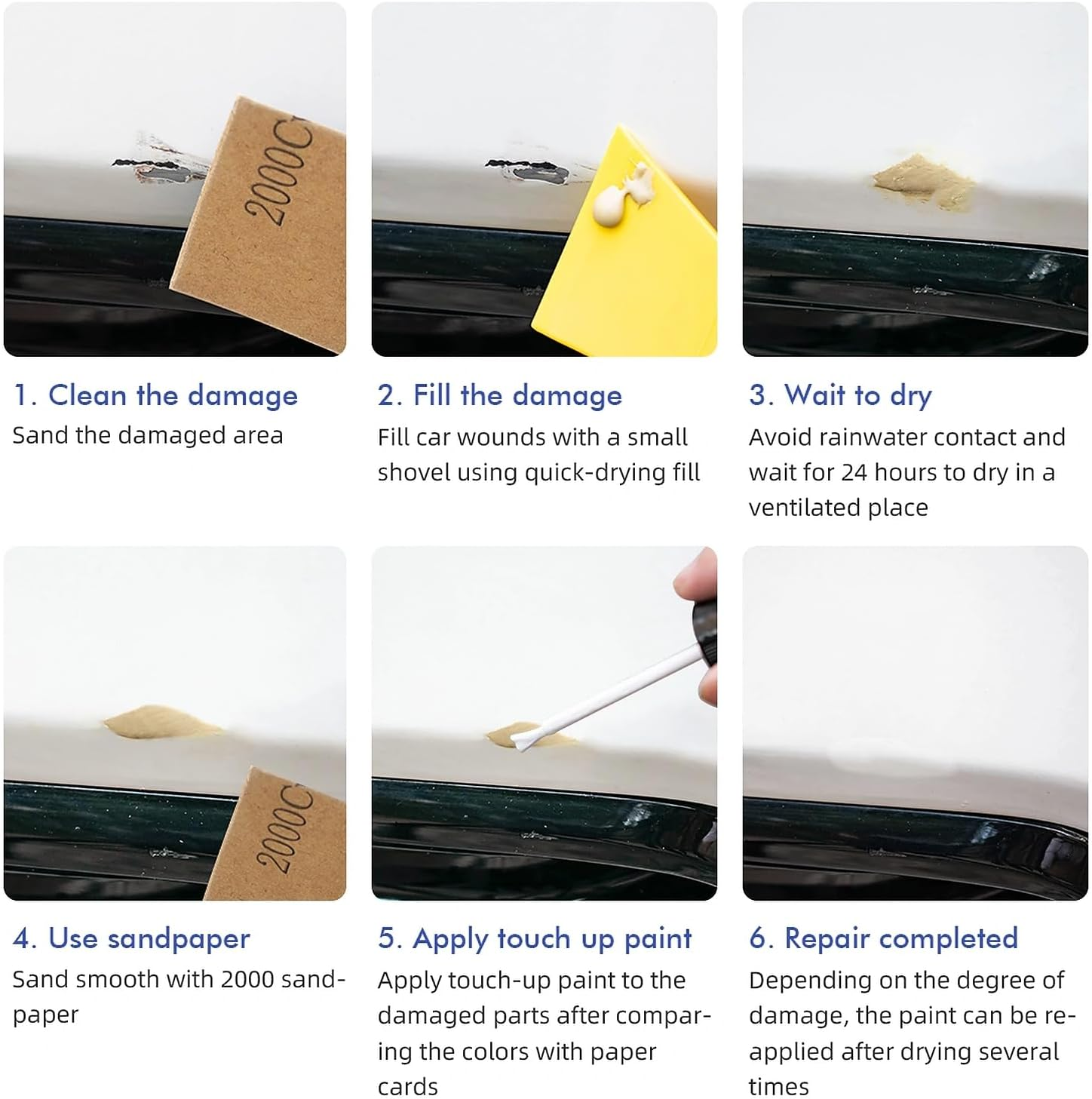 LZ7S Daytona Gray Touch up Paint for Audi, DIY Car Paint Scratch Repair Kit, Automotive Paints, Quick & Easy Fix Scratch Repair for Q3/Q5/Q7/Q8A4/A5/A6/A7/A8/TT image number 2