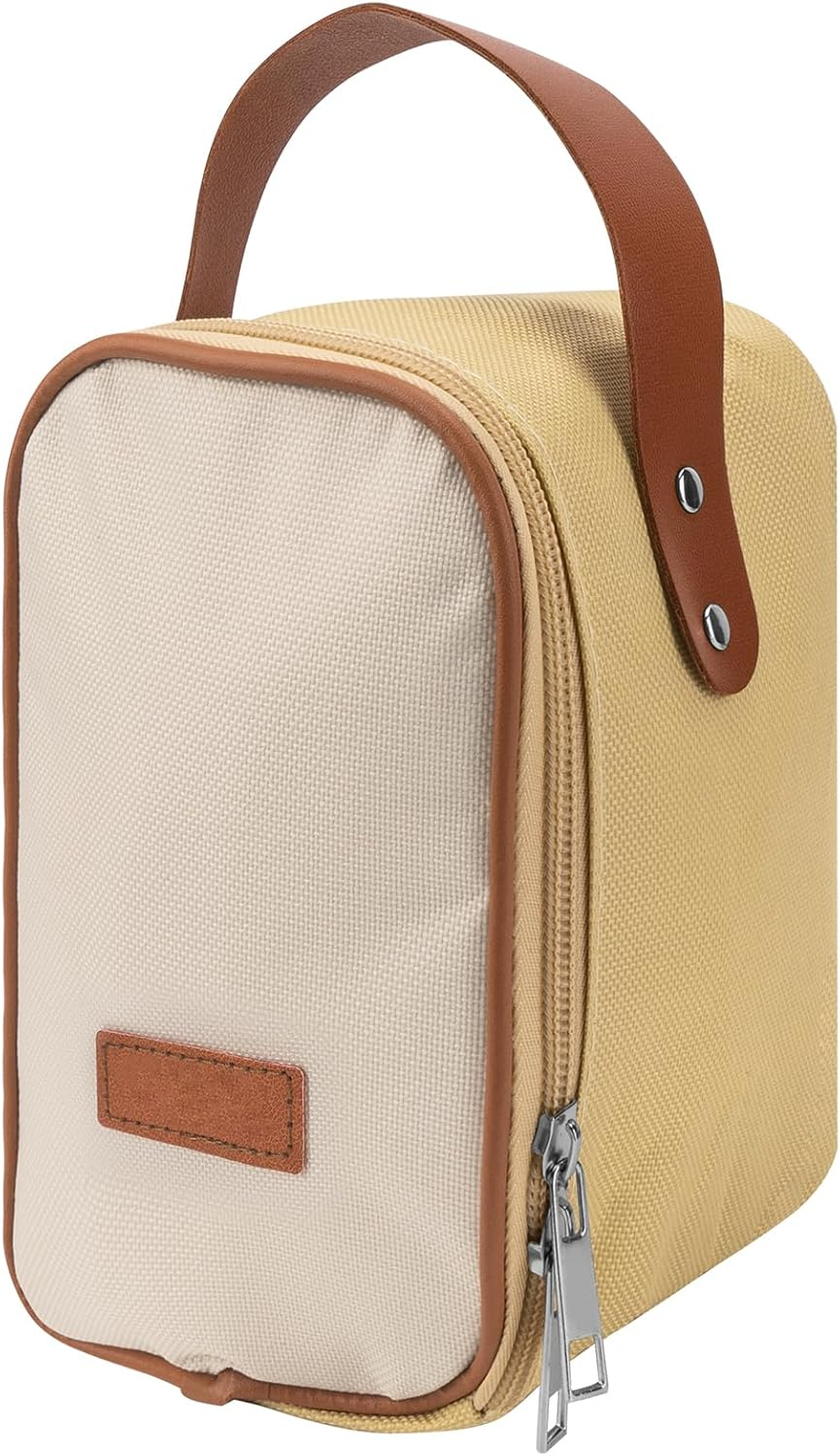 Linkidea Insulated Food Jar Bag, Thermal Snack Bag, Lunch Cooler Bags for Food Jar, Suitable for Office Work, Outdoor Picnics, Compatible with Thermos 16 Oz, Bidakid, Serlium, Blockhutte (Green)