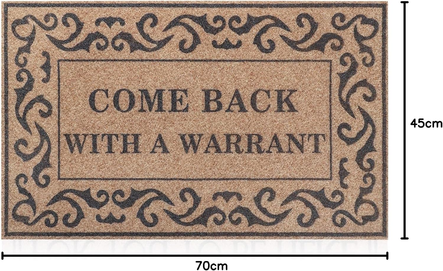 Door Mat Funny Durable Front Door Mat for Home Entrance Kitchen and Garden Entryway Indoor Outdoor Welcome Mat Non Slip Rubber Backing Mats Easy to Clean 18 X 28 Inches Brown image number 1