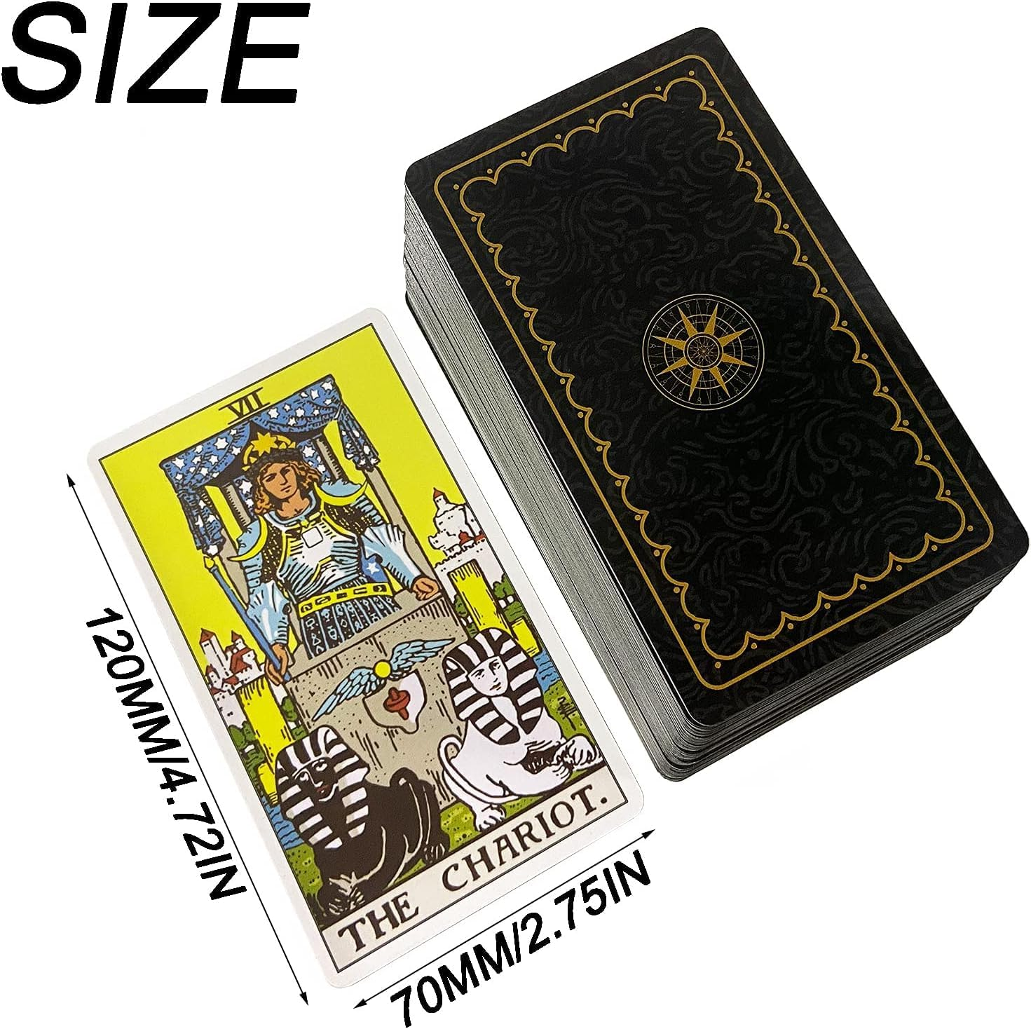 Tarot Cards Deck with Guide Book and Meanings - 78 Cards, Black Velvet Pouch for Beginners and Expert Readers - Exclusive to Your Tarot Wisdom Journey image number 5