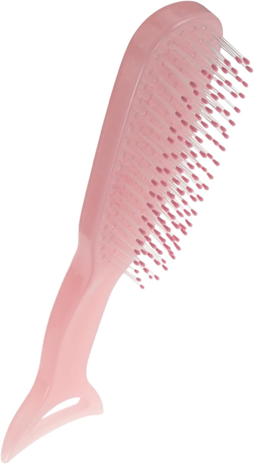 Hair Comb for Women Scalp Massage Detangling Comb Nylon Bristles for Wet Dry Curly Straight Hair Pink