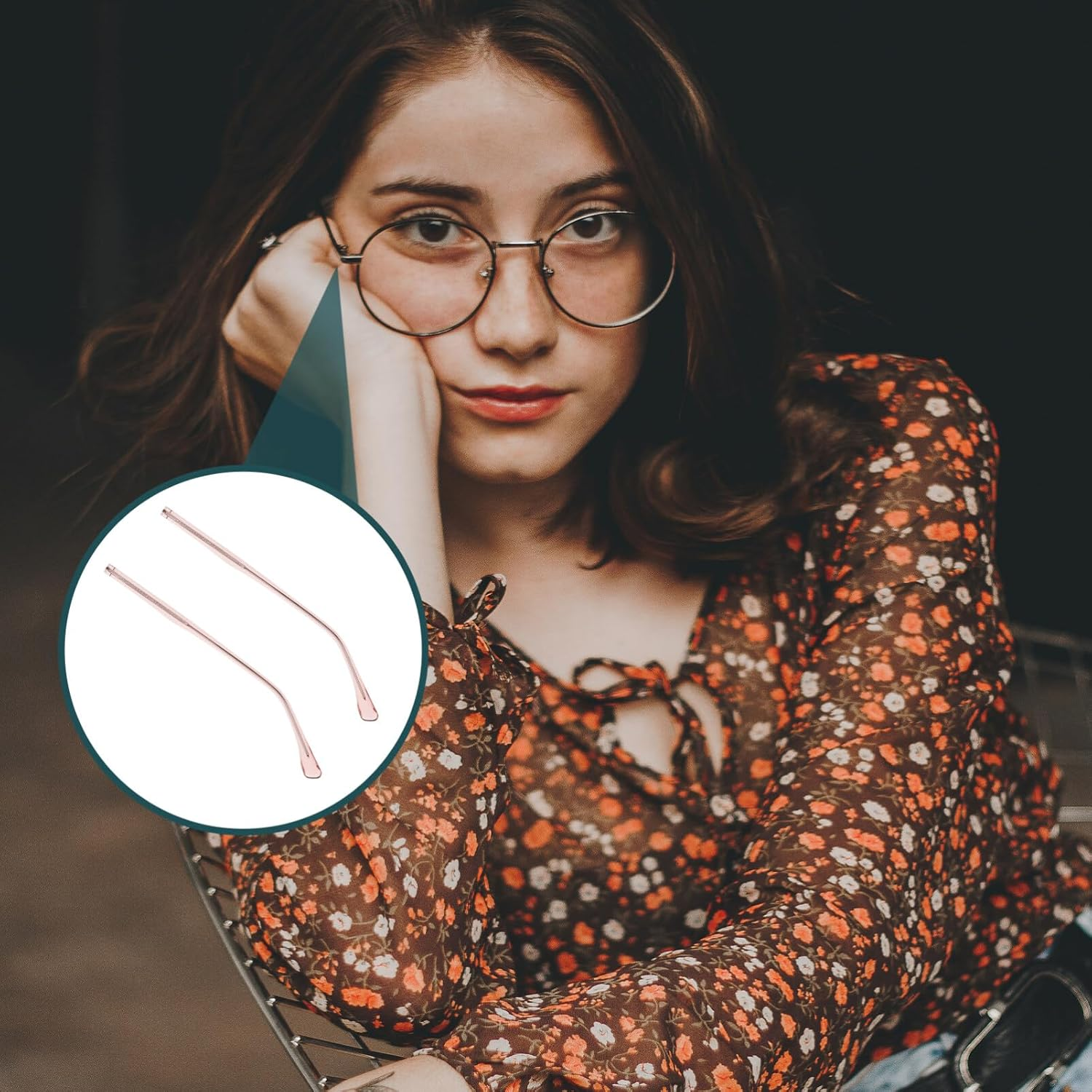 Homoyoyo Metal Glasses Replacement Temple Glasses Arm Replacement, 1 Pair Universal Metal Eyeglass Arm for Black image number 1