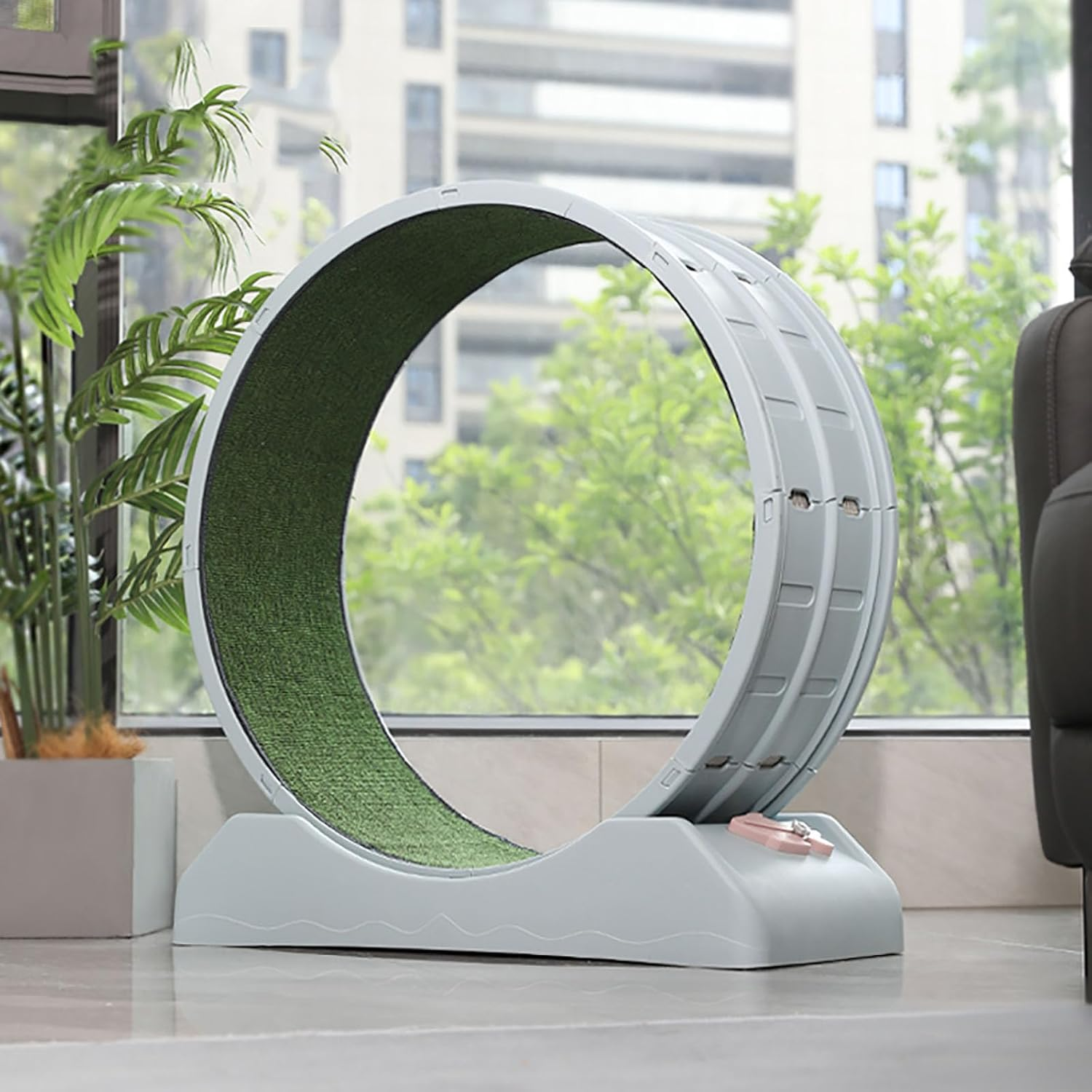 Cat Exercise Wheel for Indoor Cats,31.5 in Diameter with Locking Mechanism, Ultra-Quiet, Promotes Healthy Exercise, for Cat'S Fitness and Health Pink