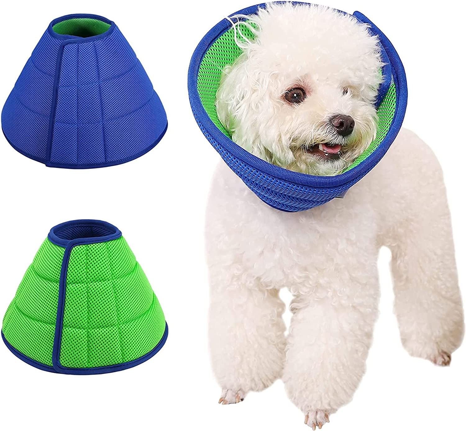 Extra Soft Dog Cone for Dogs after Surgery, Breathable Dog Cones for Large Medium Small Dogs and Cats, Lightweight Dog Recovery Collar for Pets