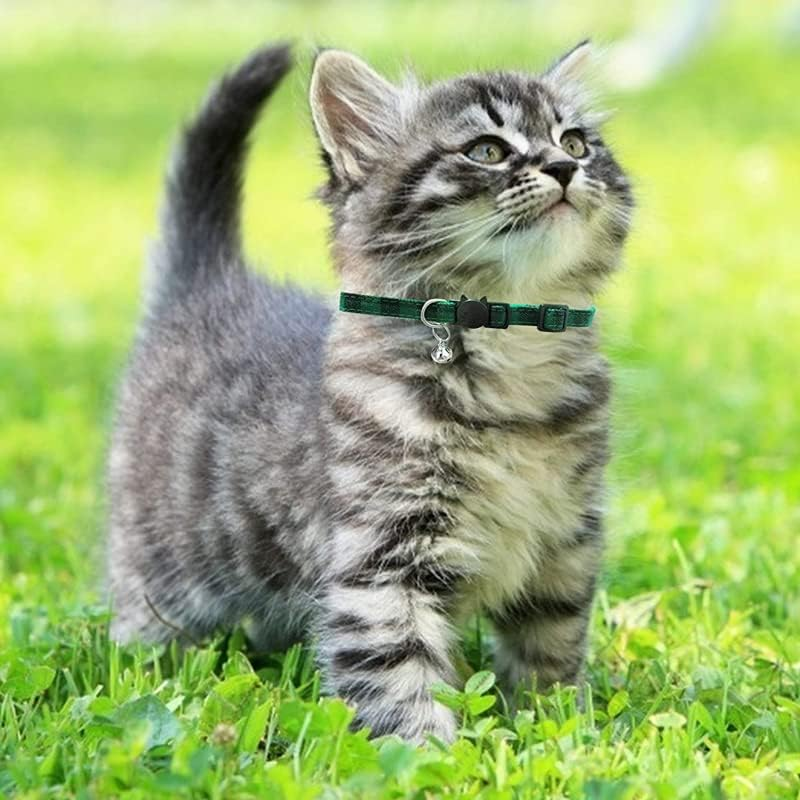 Cat Collar Reflective with Safety Release Breakaway Buckle Kitten Puppy Pet Bell Adjustable Nylon Collar image number 4