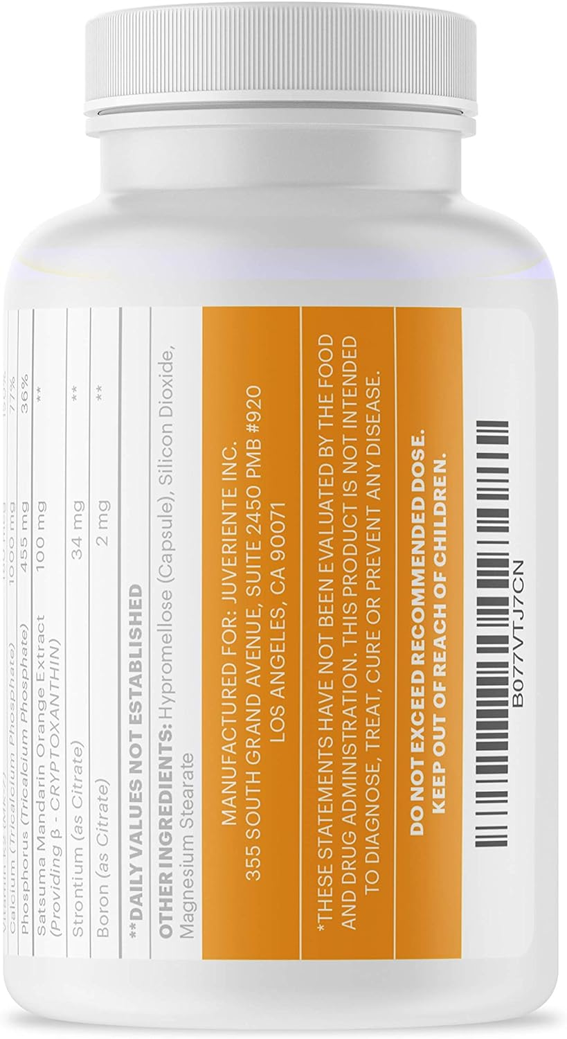 (Changed from Tablet to Capsule for Easier Swallowing) Juveriente&reg; Japanese Bone Strengthening Supplement for Osteoporosis - Address the Root Cause from the Cellular Level image number 2