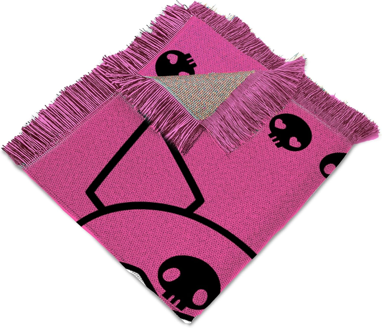 Northwest Woven Jacquard Throw Blanket, 46" X 60", Kuromi Sugar and Skulls image number 6