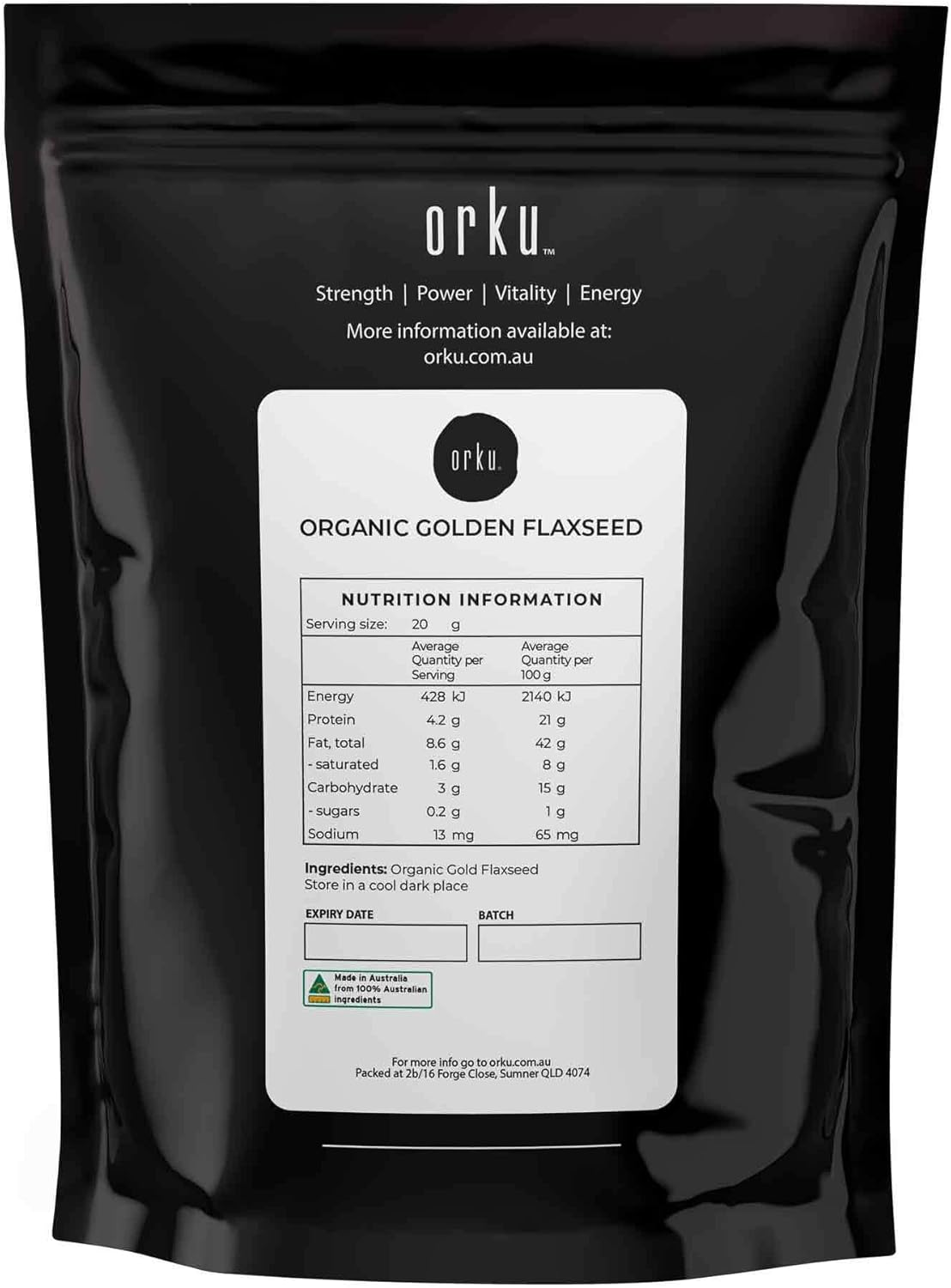 400G Organic Golden Linseed Flaxseed Whole Grain Flax Seed No GMO Omega3 6 Fibre image number 2