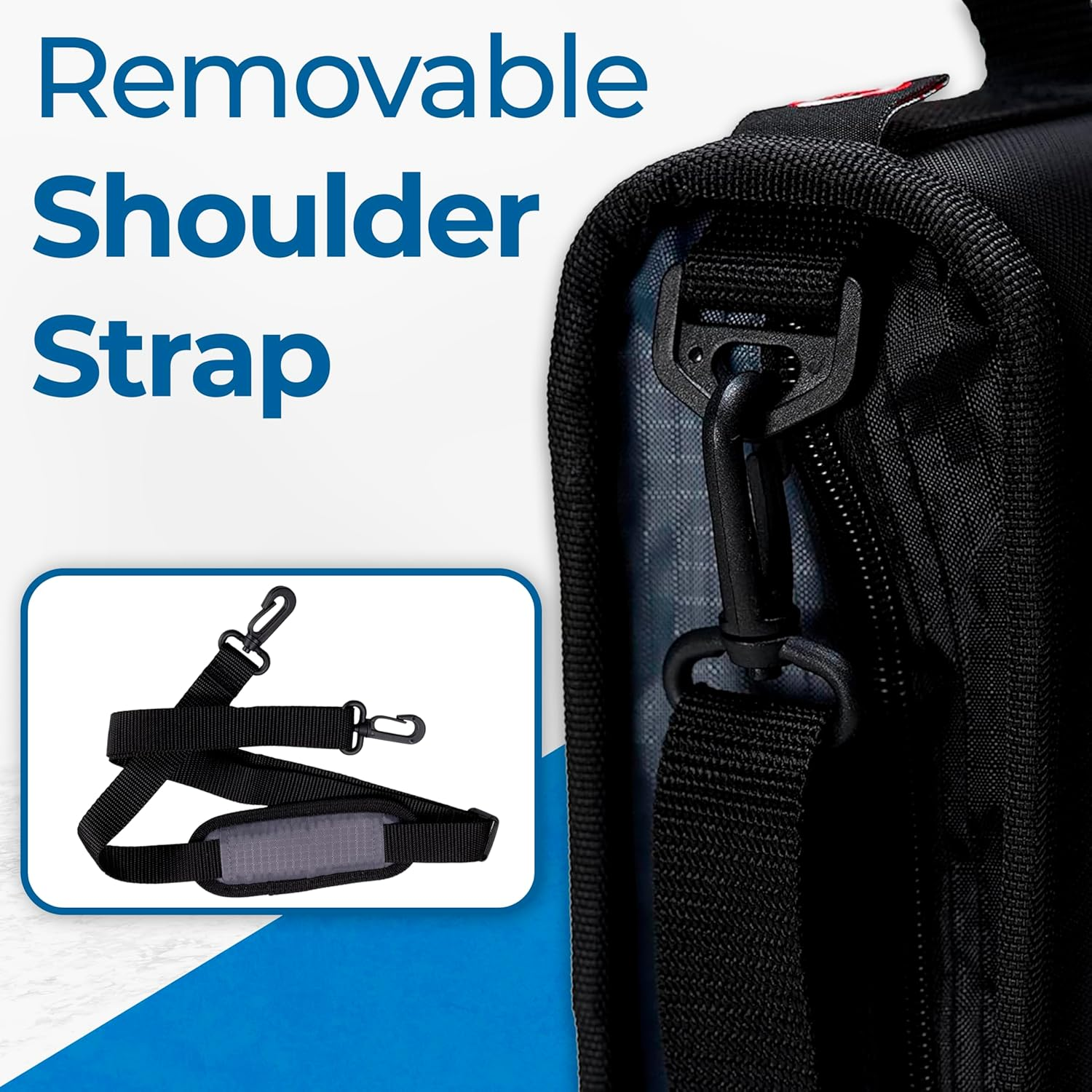 Case-It the Classic Zipper Binder - 2 Inch O-Rings - Multiple Pockets - 800 Sheet Capacity - Comes with Shoulder Strap - Midnight Blue D-251