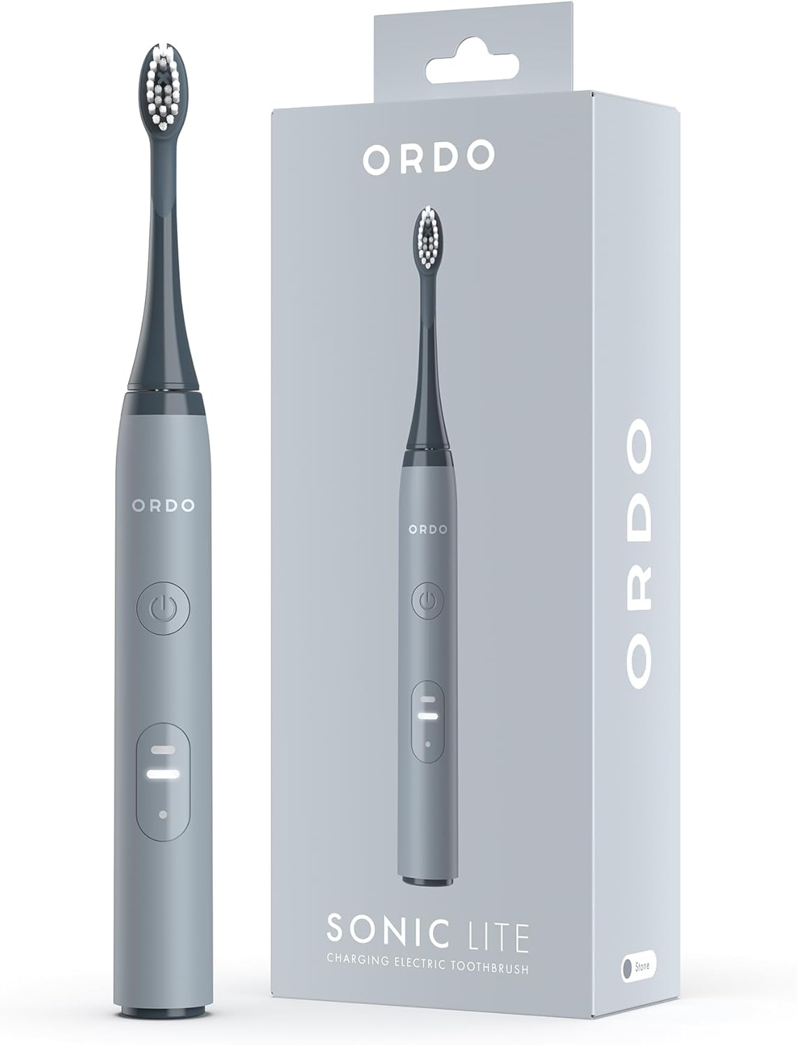 Ordo Sonic Lite | Sonic Toothbrush with 35,000 Pulses/Min | Electric Toothbrush for Adults | Dual Modes | 5+ Weeks Battery | Smart Timer | Waterproof | USB-C Stone