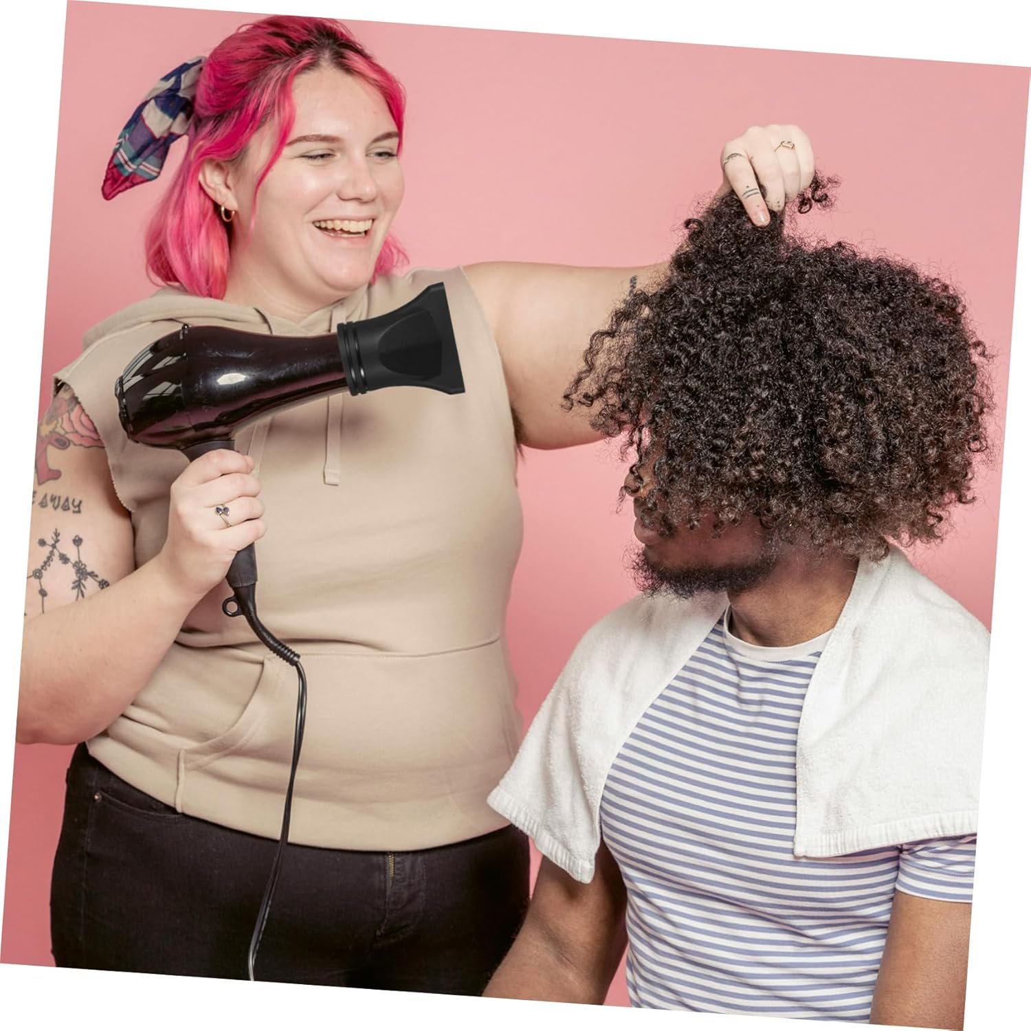 2Pcs Hair Dryer Nozzle Attachment Lightweight Durable Styling Tool for Curly Hair Salon Quality image number 6