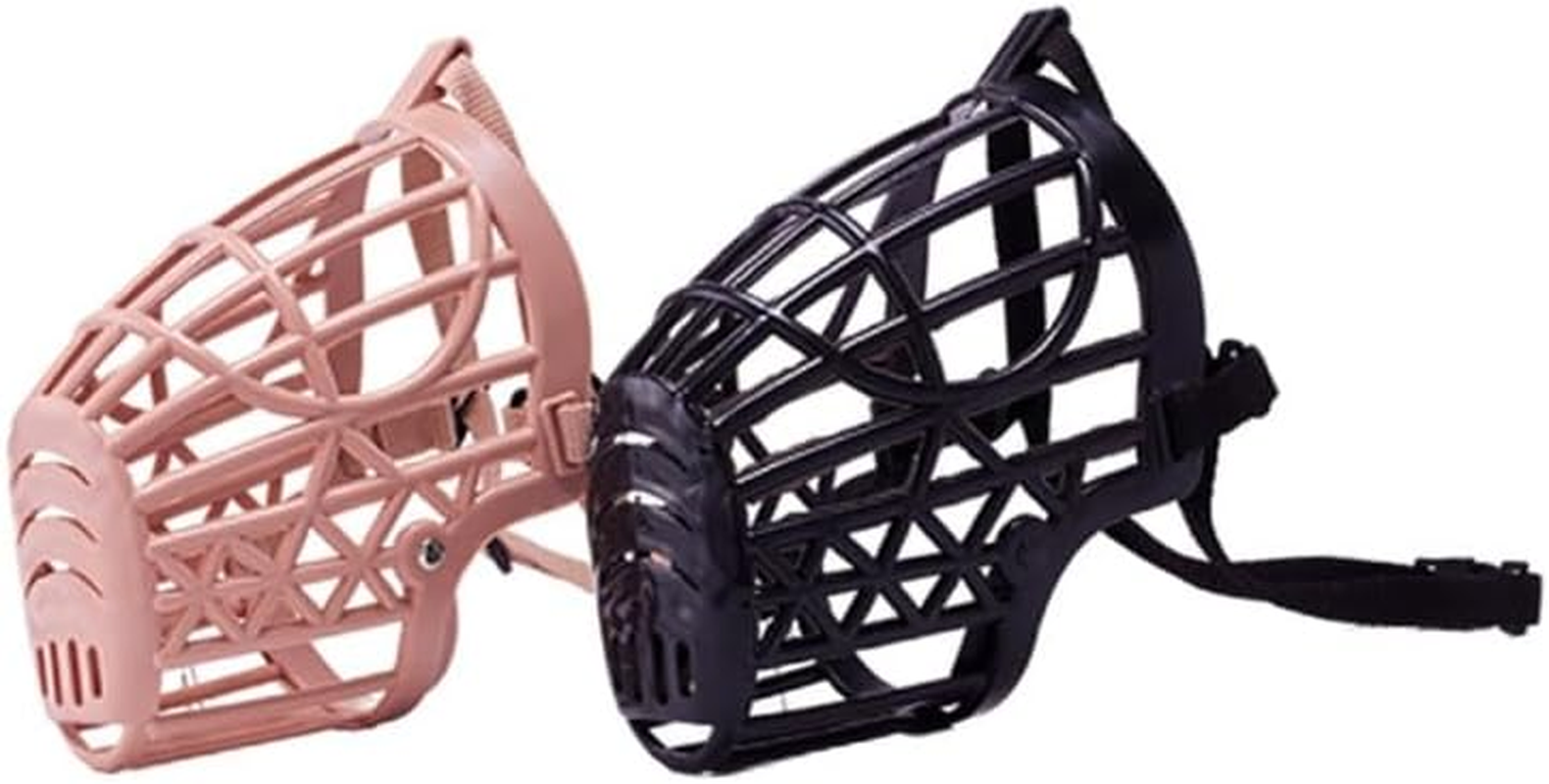 Basket Dog Muzzle for Large Medium Small Dogs, Cage Muzzles to Prevent Biting Chewing Licking Scavenging, Mouth Cover with Adjustable Strap for Vet Visits, Grooming, Walking (Beige, 6#) image number 2