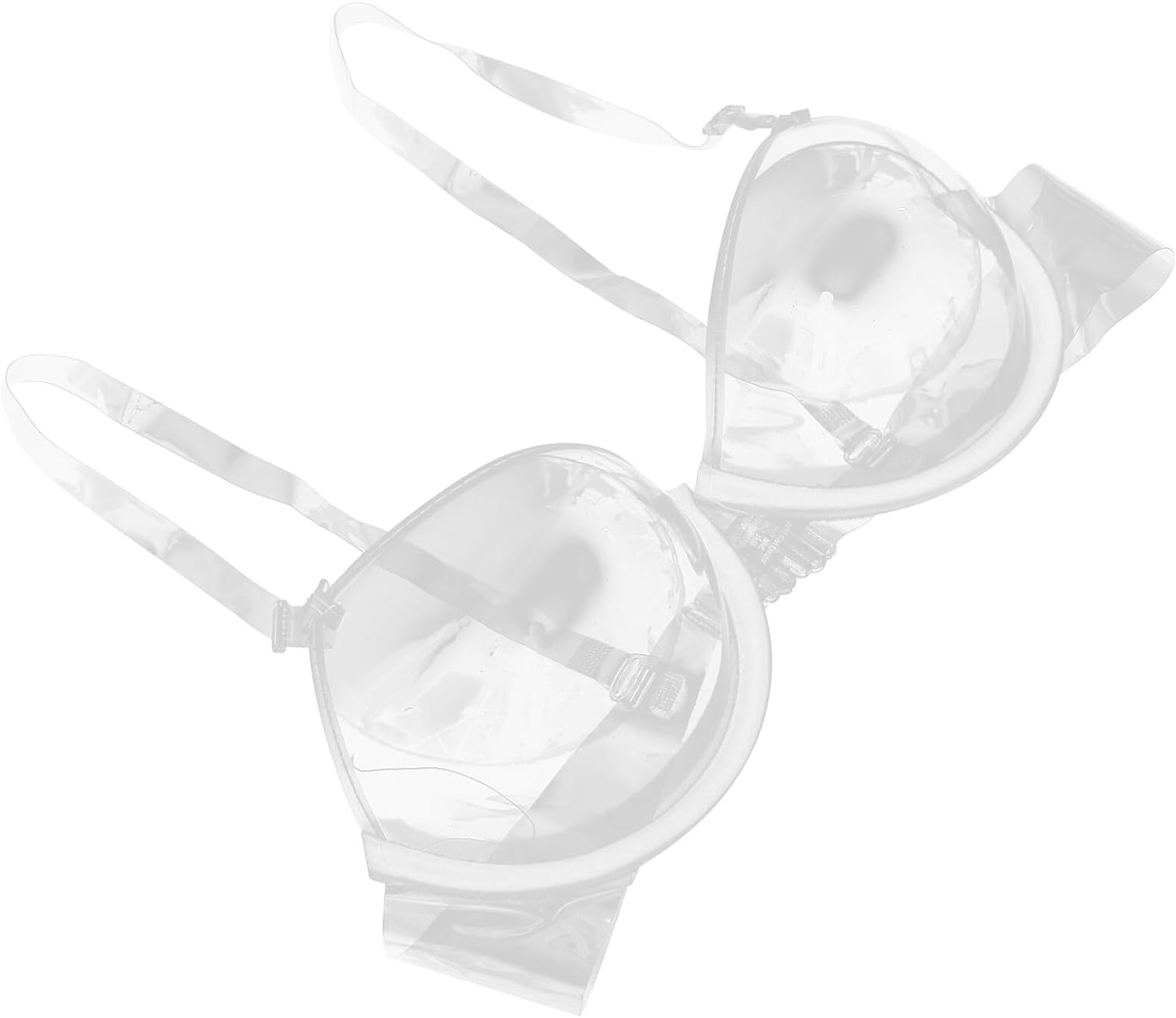 Invisible Bras for Women Womens Seamless Clear Back Bra Disposable Invisible Transparent Underwear Ultra-Fine Shoulder Strap for Travel 36 image number 2