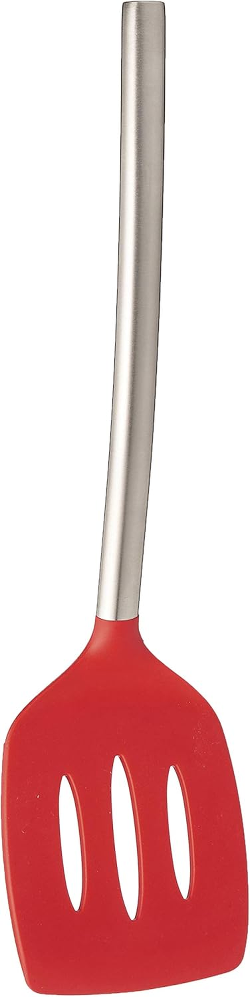 Tovolo Silicone Slotted Turner with Stainless Steel Handle (Charcoal) - Kitchen Utensil & Gadget Essential for Non-Stick Cookware, Apartment, & New Home/Scratch-Resistant, Bpa-Free, Dishwasher-Safe