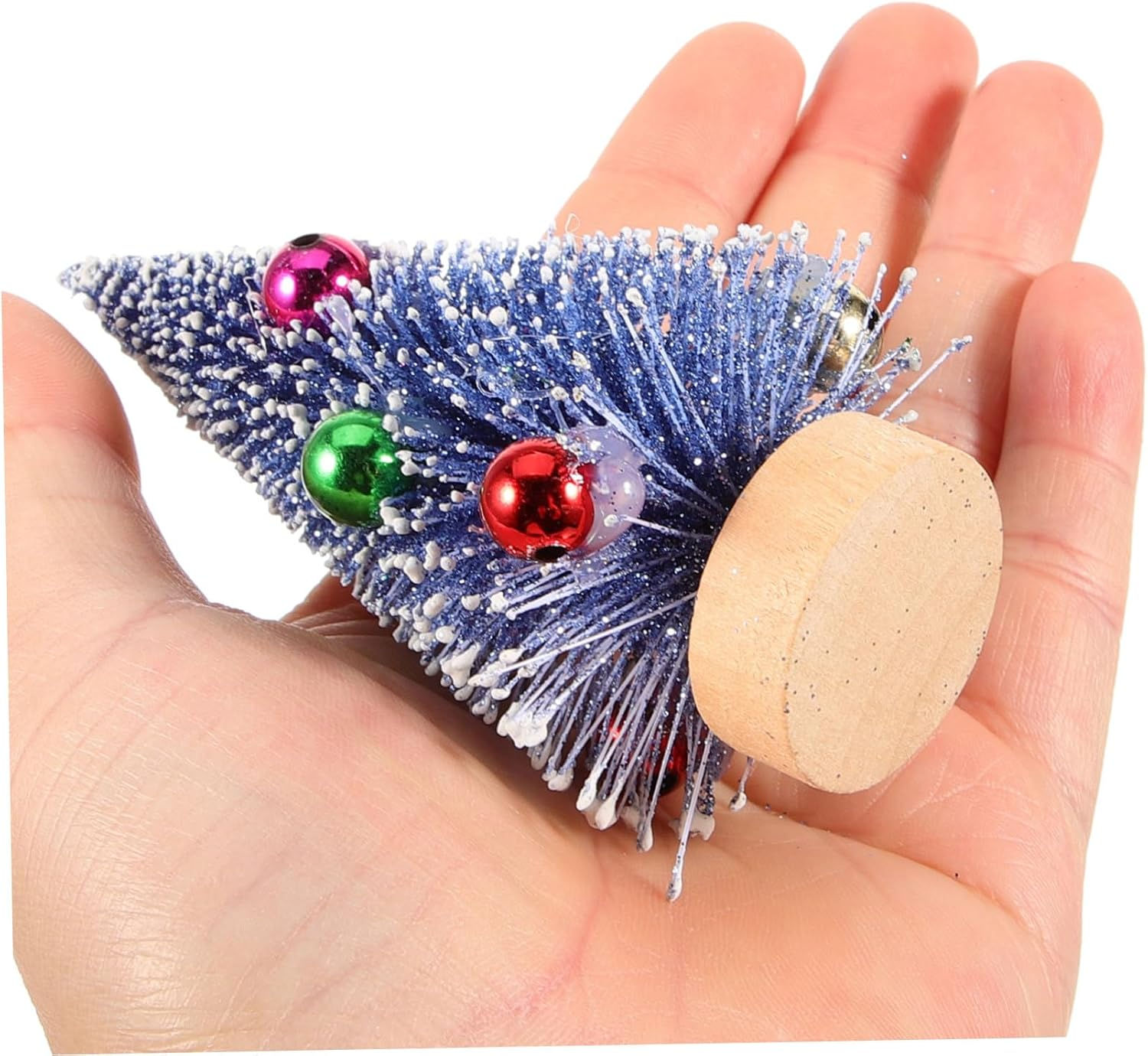 Ciieeo 12Pcs Mini Christmas Trees Artificial with Bases Small Xmas Tree Decor for Window Display Home and Shop Decoration image number 3