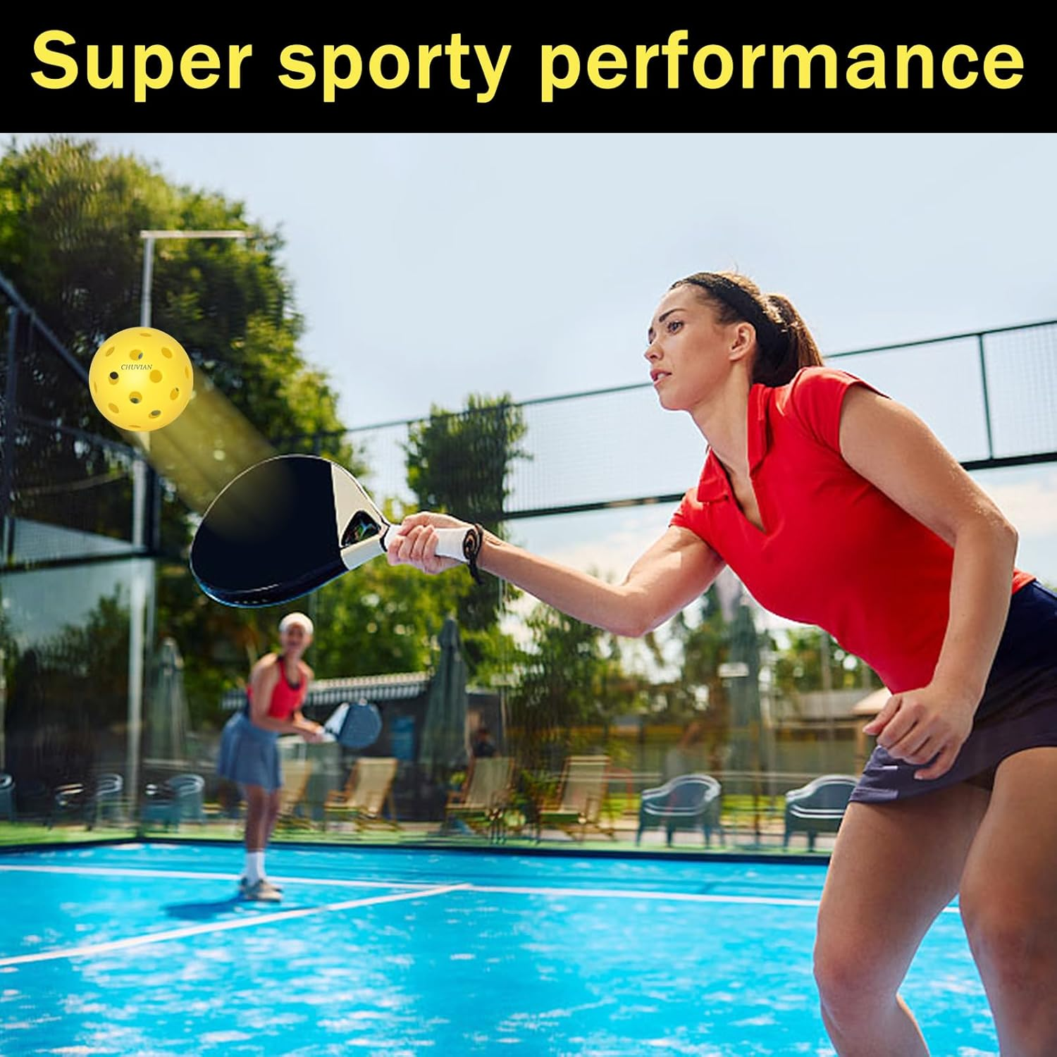 6-Pack Outdoor Pickleball Balls, Premium Pickleballs USAPA Approved for the Tournament and Sanctioned Play, Extra Durable & Bounce, 40 Hole Pickle Balls, C40 Yellow