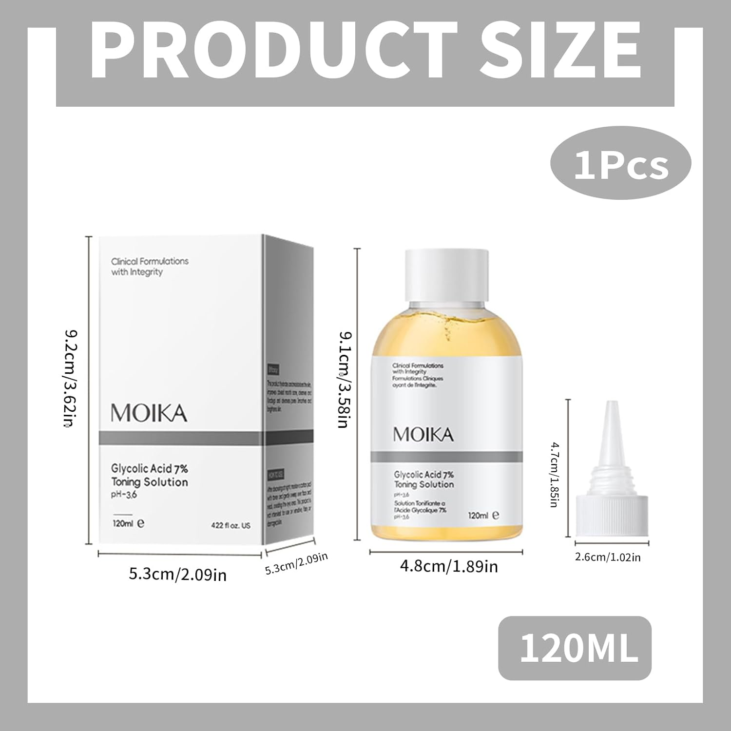 Hydrating Glycolic Acid Toner 7% &ndash; Exfoliating Face Serum for Smooth & Glowing Skin, Gentle Moisturizing Toner for Women & Men (120Ml) image number 2