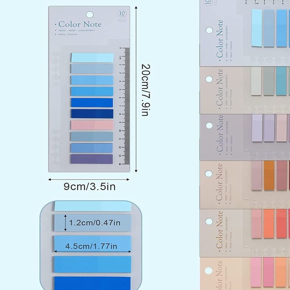 1200 Pcs Sticky Tabs for Annotating, 6 Sheet Tabs 60 Color Multi-Function Writable Sticky Index Tabs, Self-Adhesive and Water-Proof Sticky Notes Tabs for Books Notebook File Bible Tabs image number 3