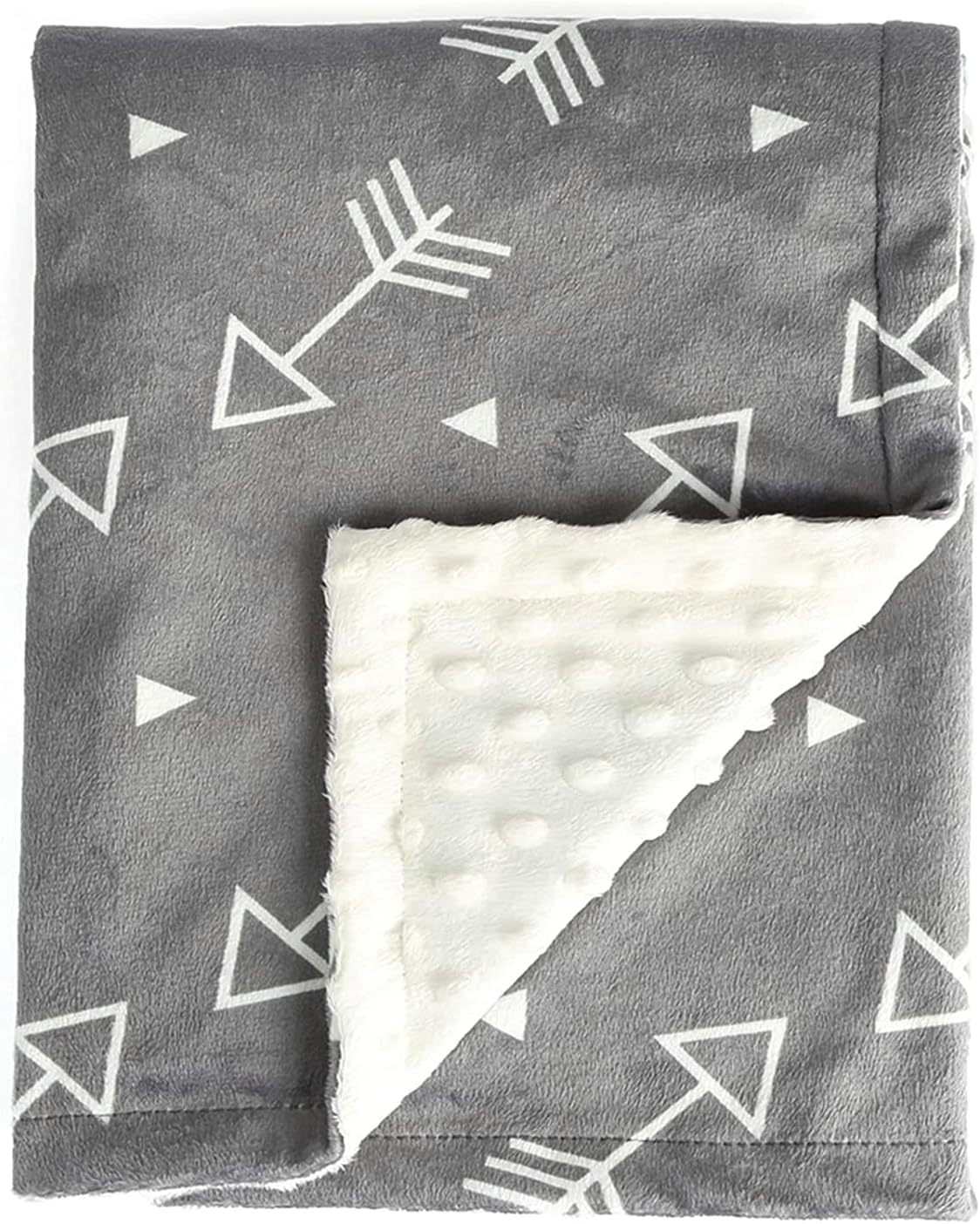 Baby Blanket for Boys and Girls Newborn Receiving Blanket Soft Throw Blanket, 30X40, Grey Arrow image number 5