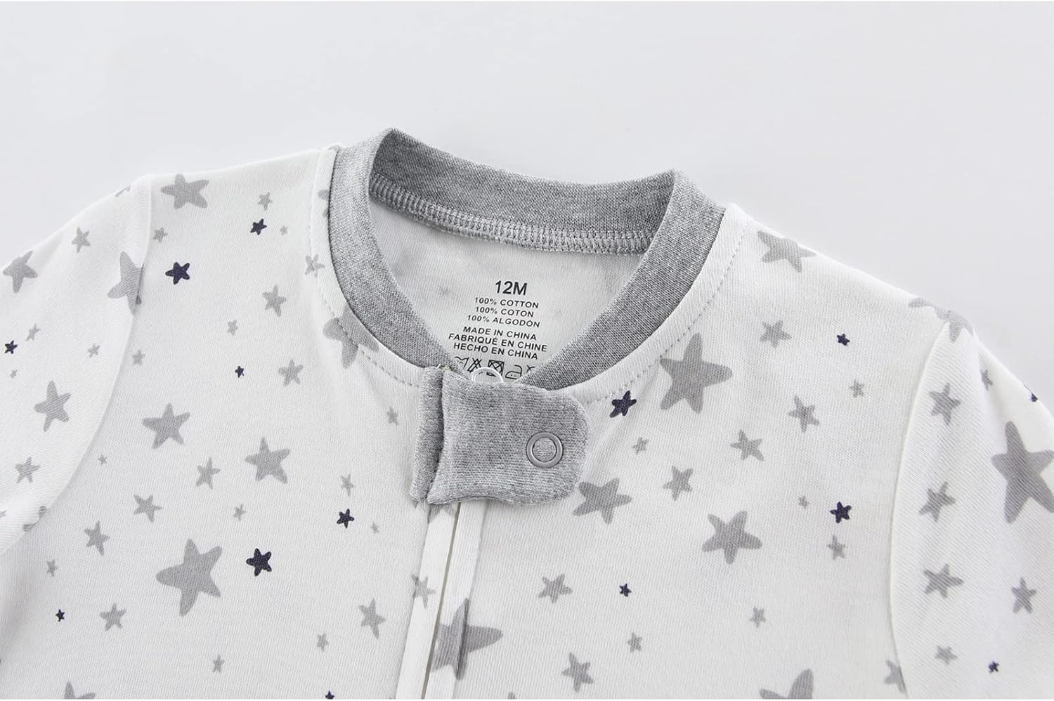 ZAV Solid Unisex Boys Girl Footed Jumpsuits Cotton Rompers Soft Infants Clothes Baby Shower Gifts image number 4