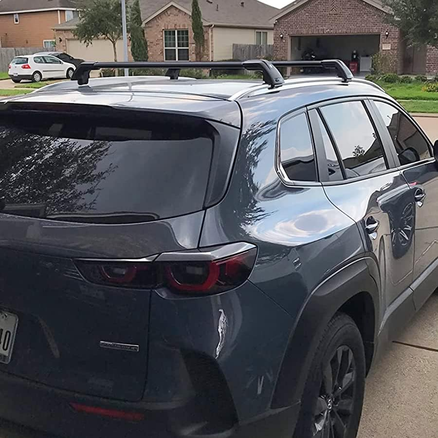 2PCS Crossbars Cross Bars Fit for Benz GLA H247 2020-2025 Lockable Roof Rail Rack Black Aluminum Alloy image number 3