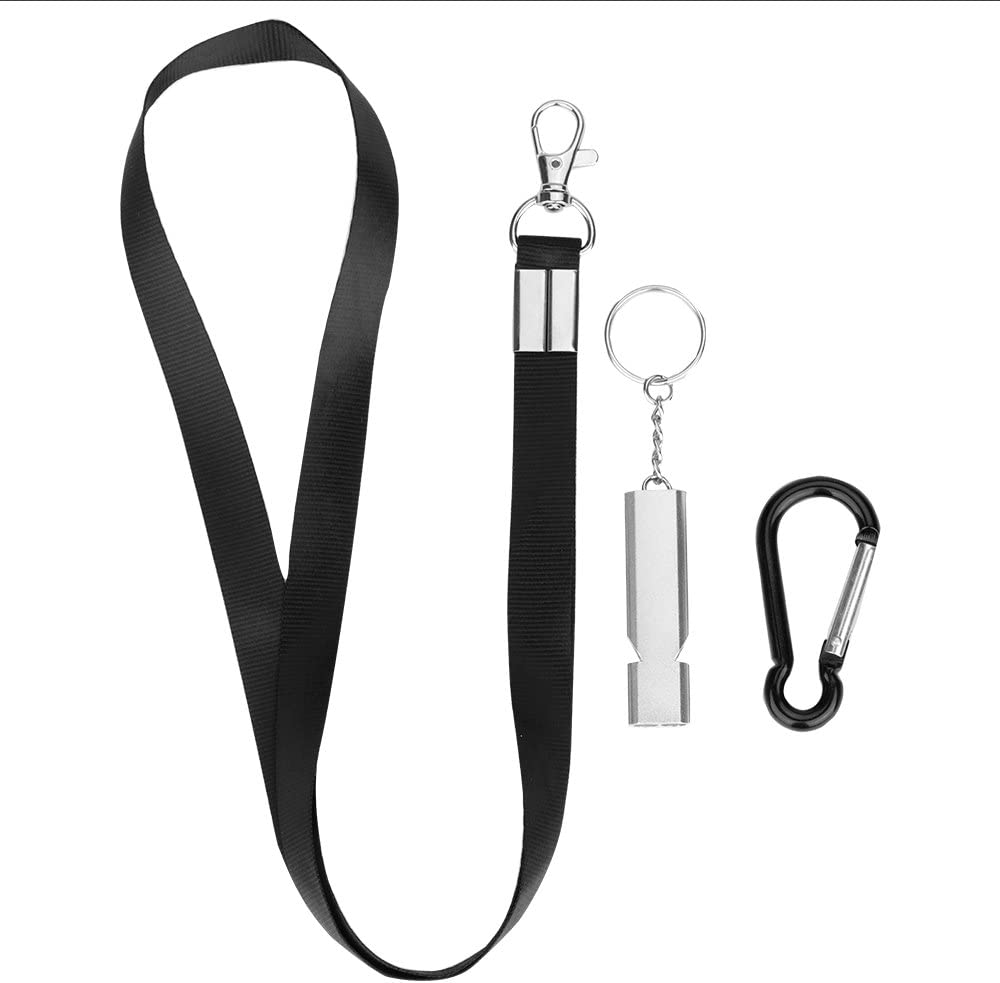 Michael Josh 2PCS Outdoor Loudest Emergency Survival Whistles with Carabiner and Lanyard for Camping Hiking Sports Dog Training image number 3