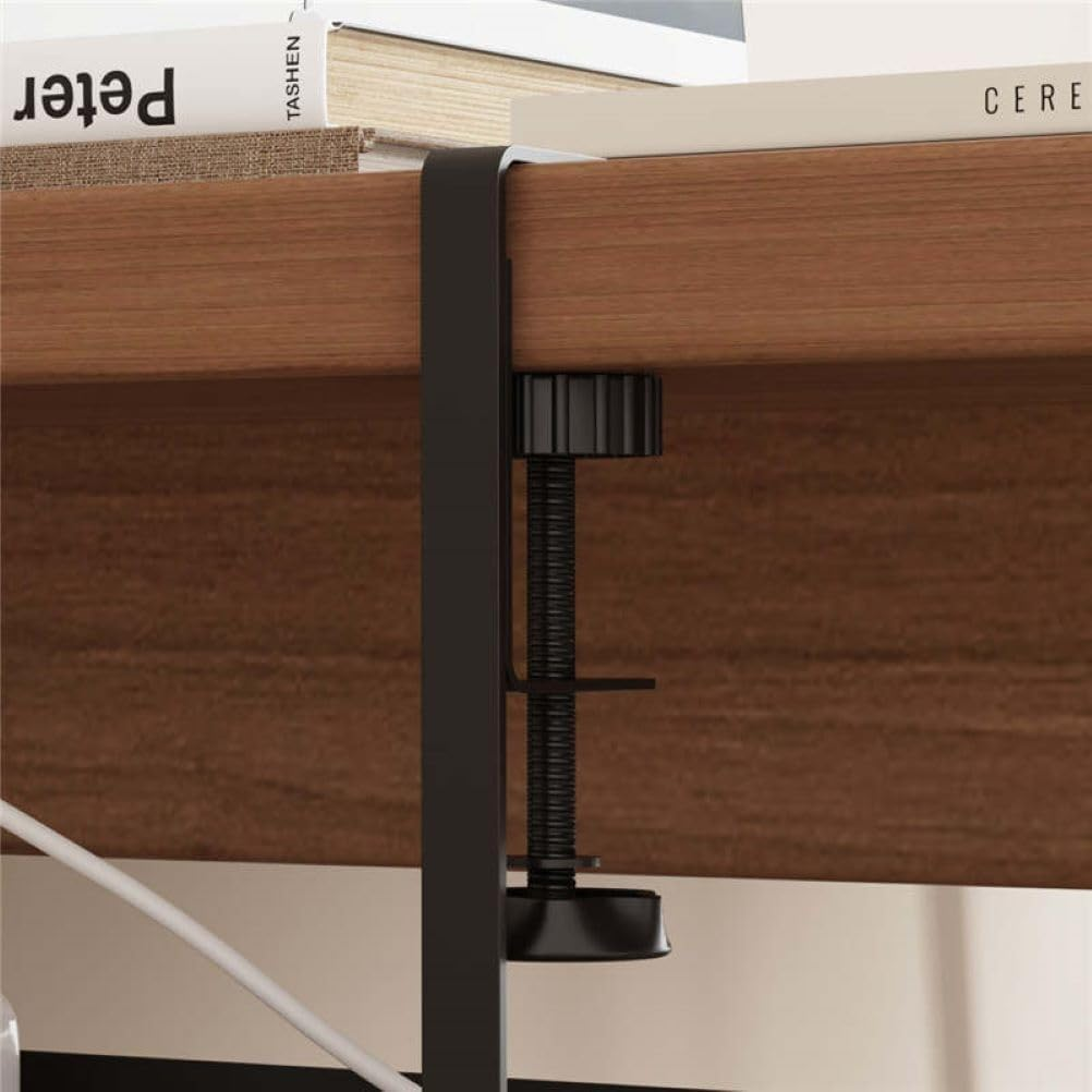 Under Desk Cable Management Tray Black, 15.7" Clamp-On Wire Organiser Box for Sitting or Standing Desk, Office, Home - No Damage, No Drill 40Cm image number 6