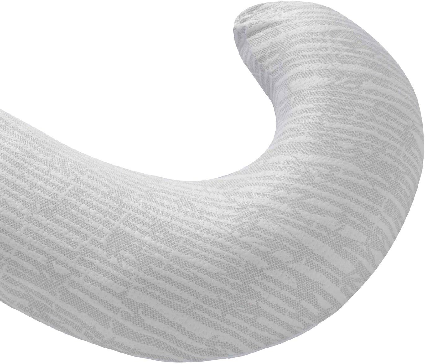 Dreamaker Bedding Maternity Pregnancy Nursing Pillow with Zippered Bamboo Washable Removable Cover C Shaped Natural Contour Full Body Hypo Allergenic anti Bacterial Support for Back HIPS Legs Belly image number 3