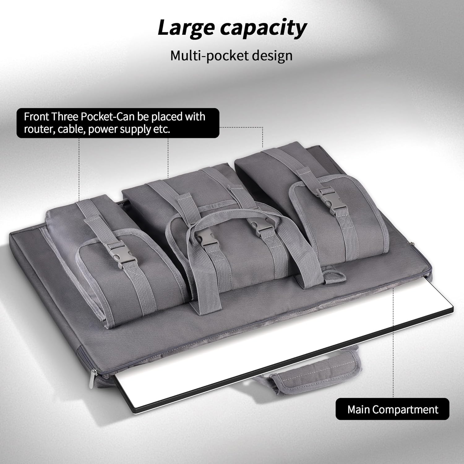 LUCMO Starlink Gen 3/ V3 Case Organizer Bag, Carrying Standard Case for Travel, Starlink Accessories for Outdoor Camping and RV Trips image number 2