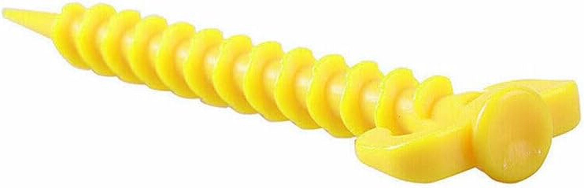 AIMALL 10PCS Screw Tent Pegs Ground Stakes Spiral Nails Plastic Tarp Outdoor Camping- Strong Plastic Ground Nails, Ultra-Light, Rust-Proof - Yellow, 7.87X1.77 Inches image number 4