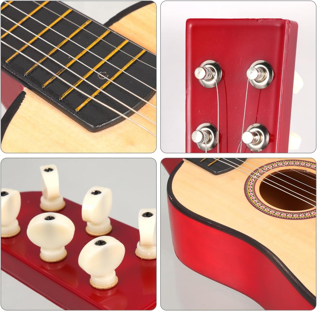 Mini Acoustic Guitar 23 Inch 6 String Toddler Kids Guitar for Beginners Wood Material Music Instrument Kids Children image number 3