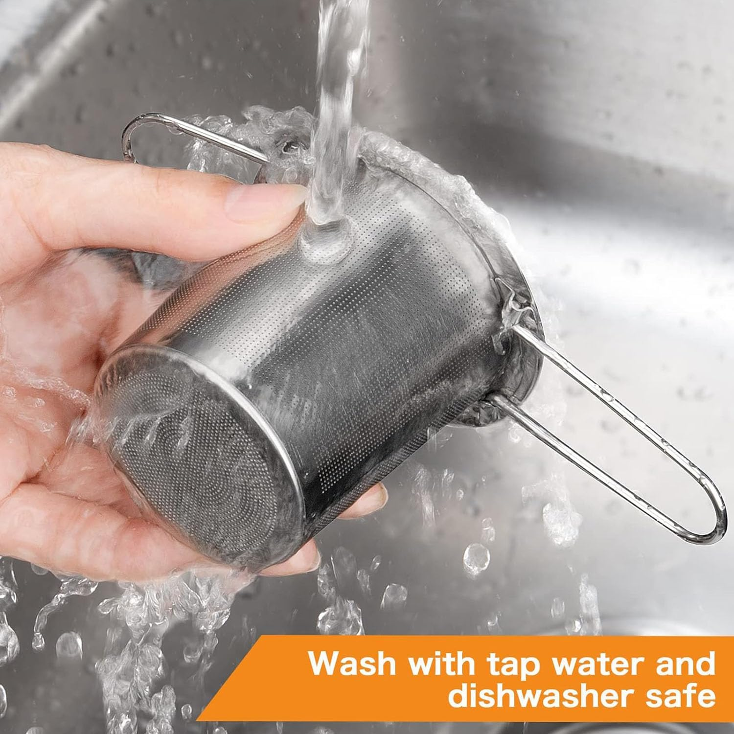 Tea Infuser Strainers for Loose Tea, WADY 2 Pcs Tea Infuser, 304 Stainless Steel Tea Strainer with Lid and Foldable Handle, Tea Filter for Teapots Cups Mugs to Brewing Steeping Loose Leaf