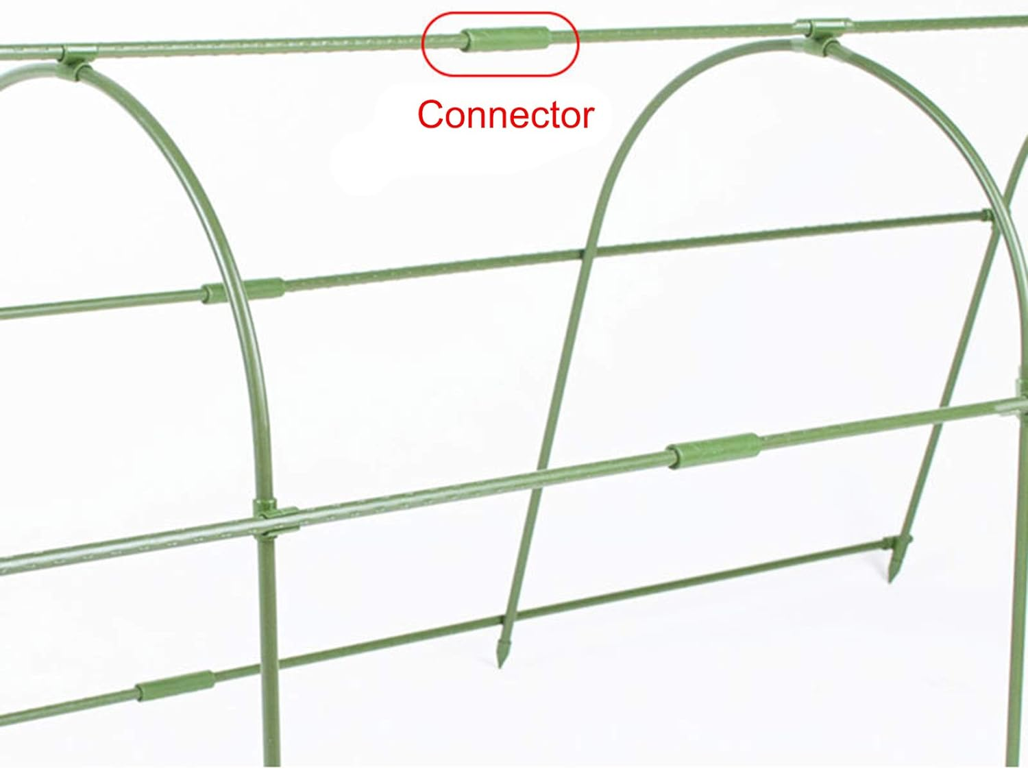 24PCS 11Mm Garden Stake Straight Connectors, Plastic Garden Stake Connecting Pipe, Green Plant Support Stake Connectors for Plant Stakes image number 1